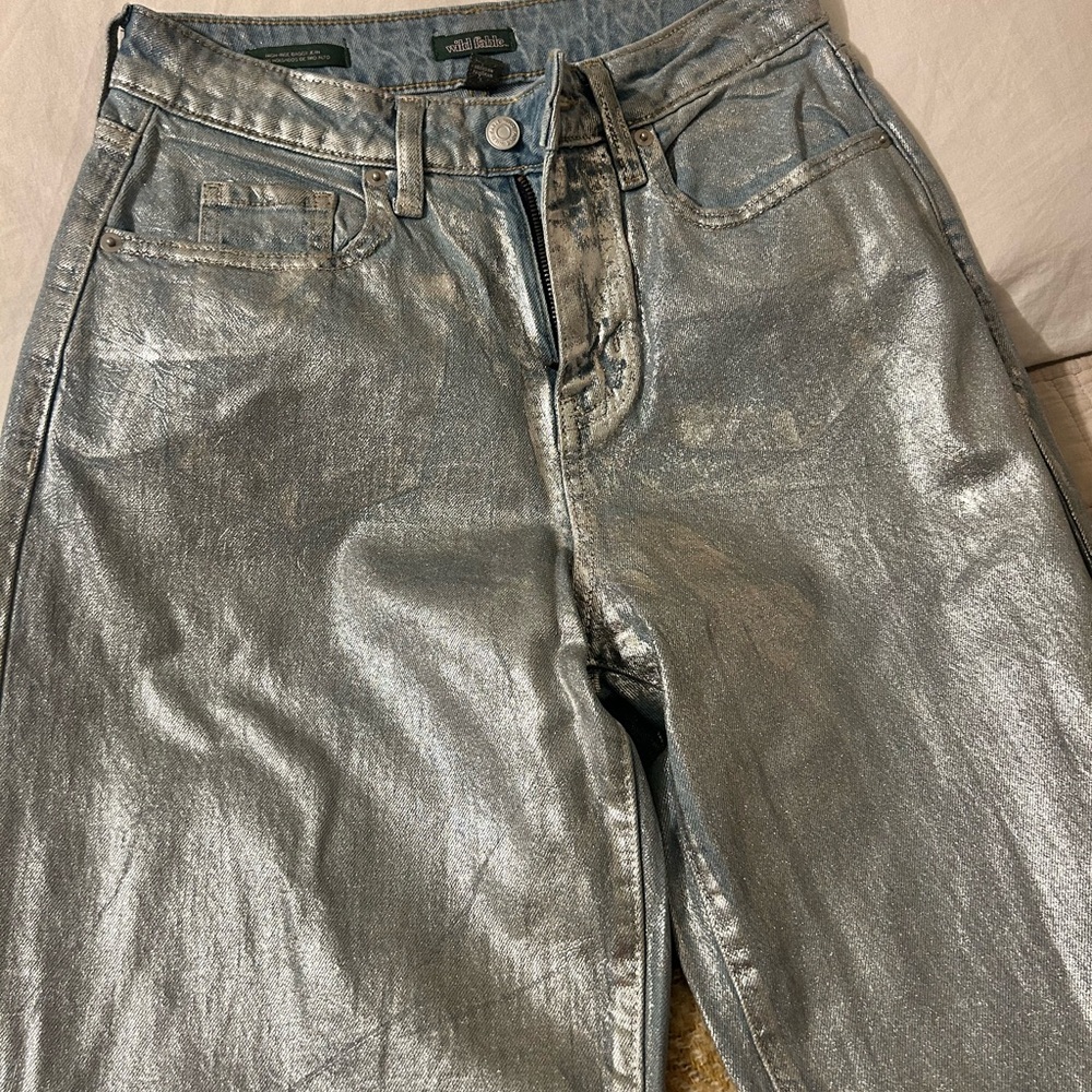 Wild Fable Silver Metallic Jeans